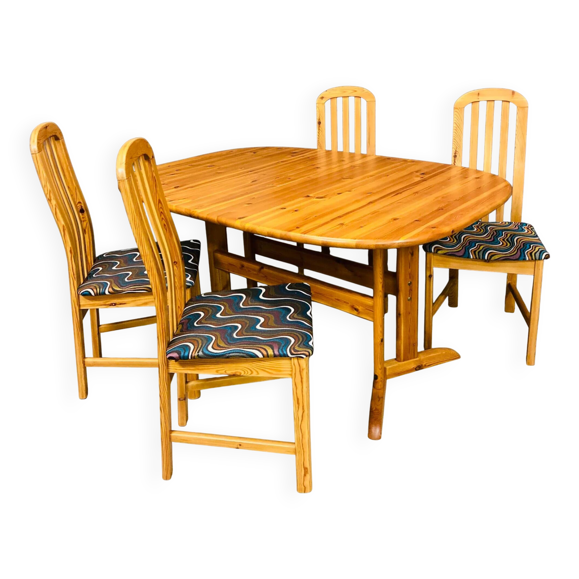 Dining table (extendable) set Kilde Møbel, 1980s, Danish