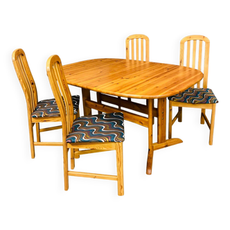 Dining table (extendable) set Kilde Møbel, 1980s, Danish