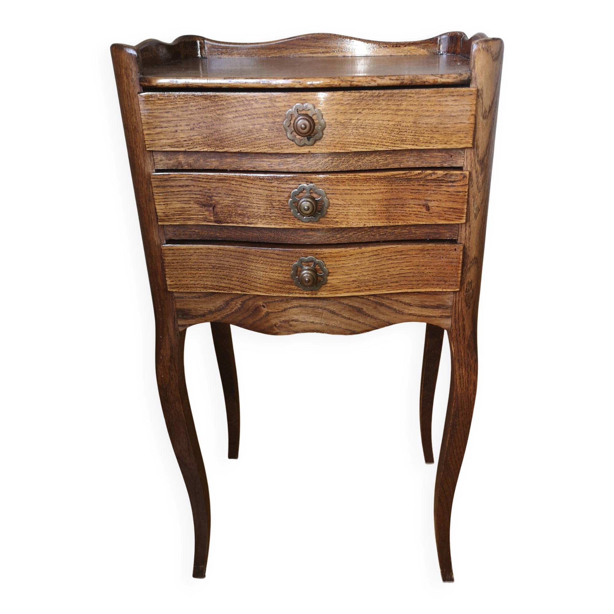 Petit meuble d’appoint / chiffonnier 3 tiroirs en bois – Style rustique