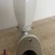 Art Deco wall light in ceramic and opaline.