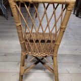 Vintage rattan office chair - 1950s