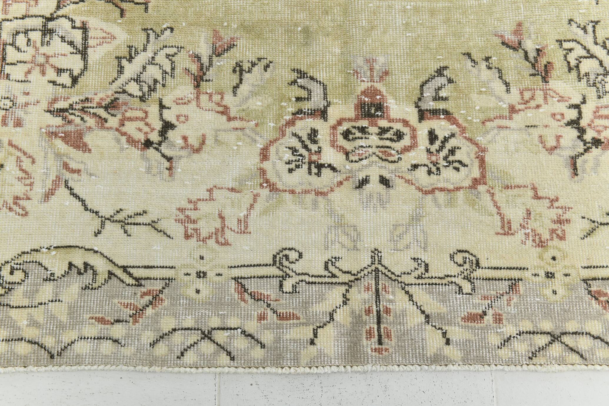 7x10 Cream Brown Oriental Vintage Area Rug, 203x308Cm SK 23587