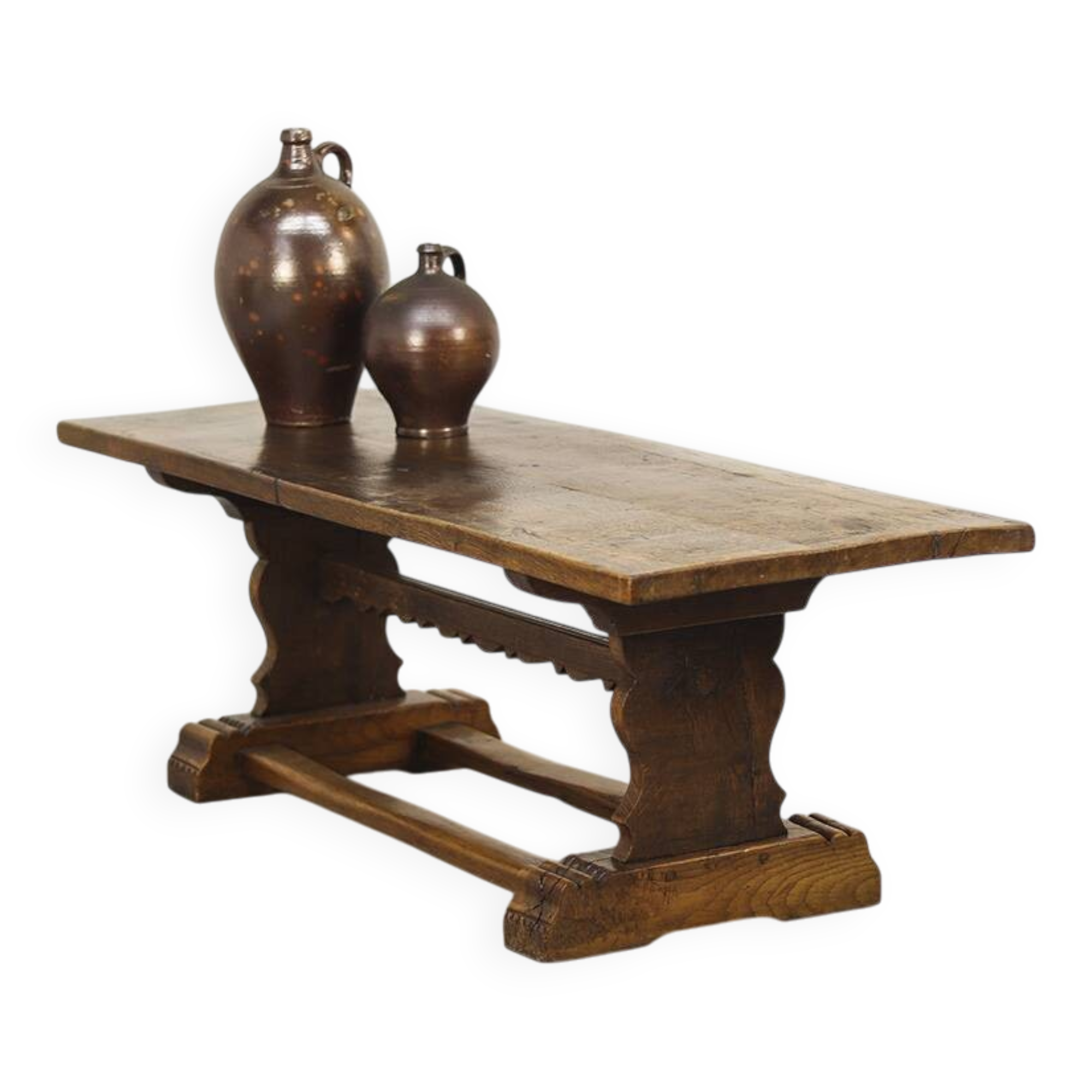 Rustic farmhouse refectory oak coffee table