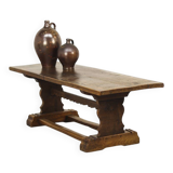 Rustic farmhouse refectory oak coffee table