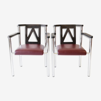 Lot de 2 fauteuils Kusch & CO Sitzmobelwerke, Allemagne, 80S.