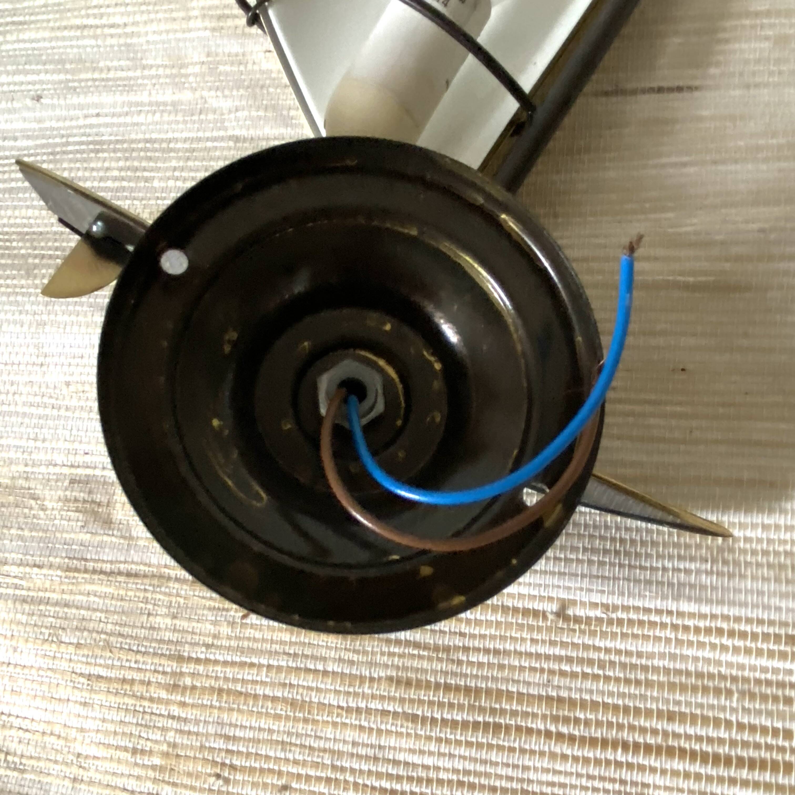 Vintage brass windsurfing wall lamp