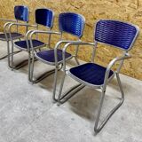 Set of 4 Gaston Viort armchair chairs