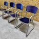 Set of 4 Gaston Viort armchair chairs