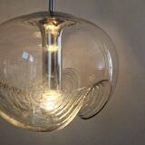 Midcentury Pendant "Wave" by Koch and Lowy for Peill & Putzler, 1960s