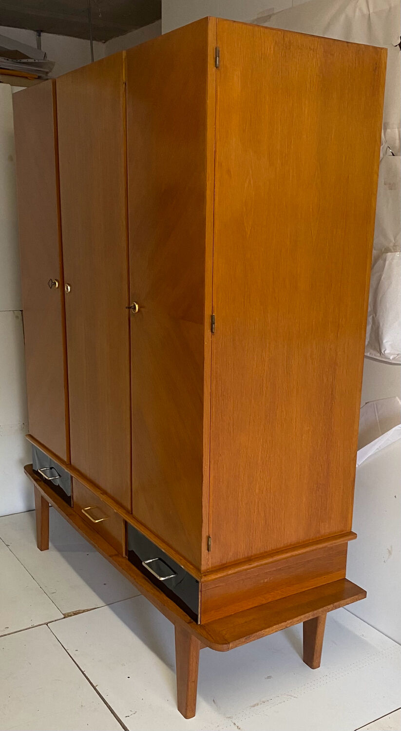 Vintage wardrobe with compass feet from the 60s