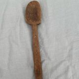 Butter mold and wooden spoon