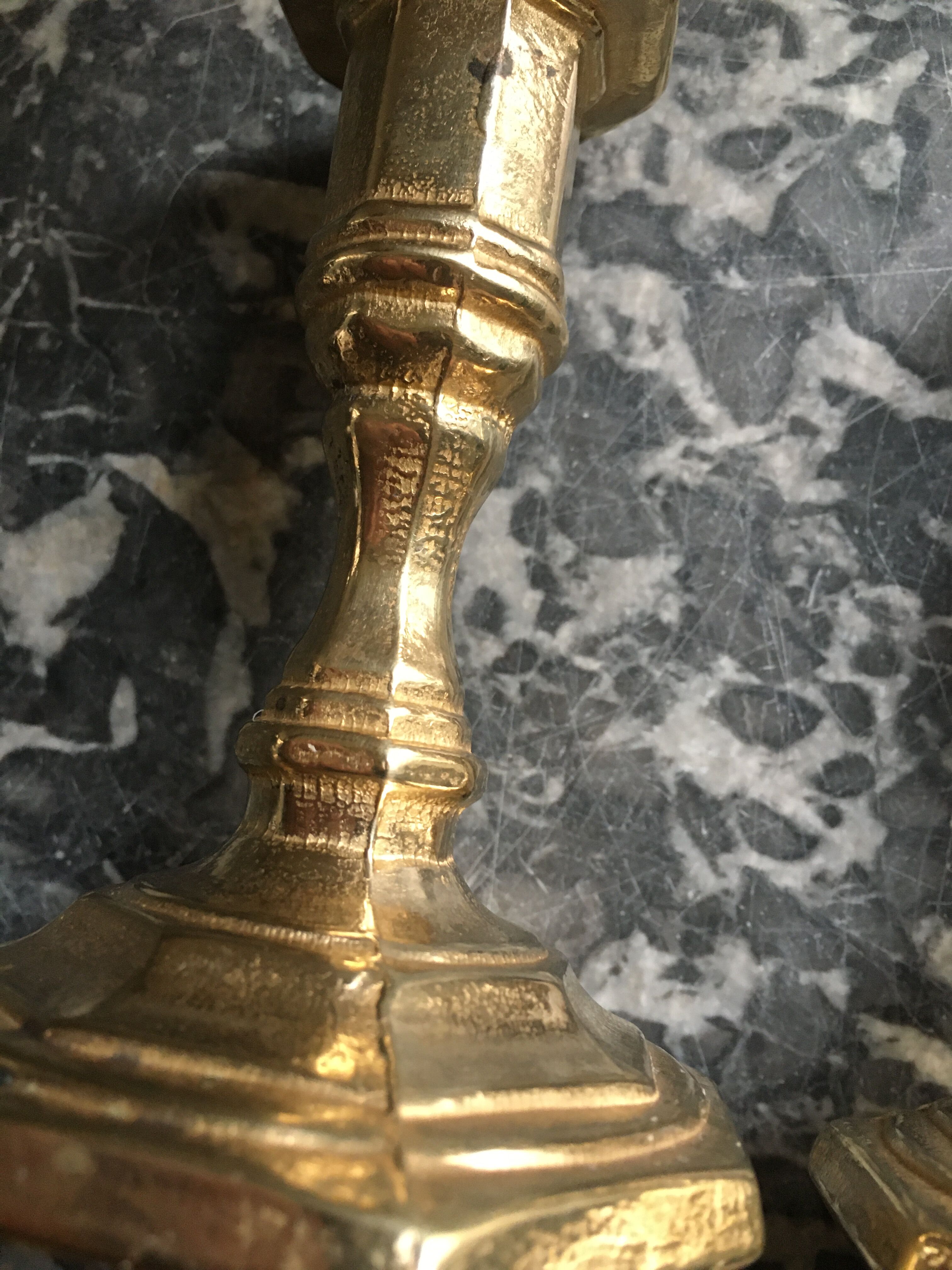 Golden brass candlesticks nijhof holland