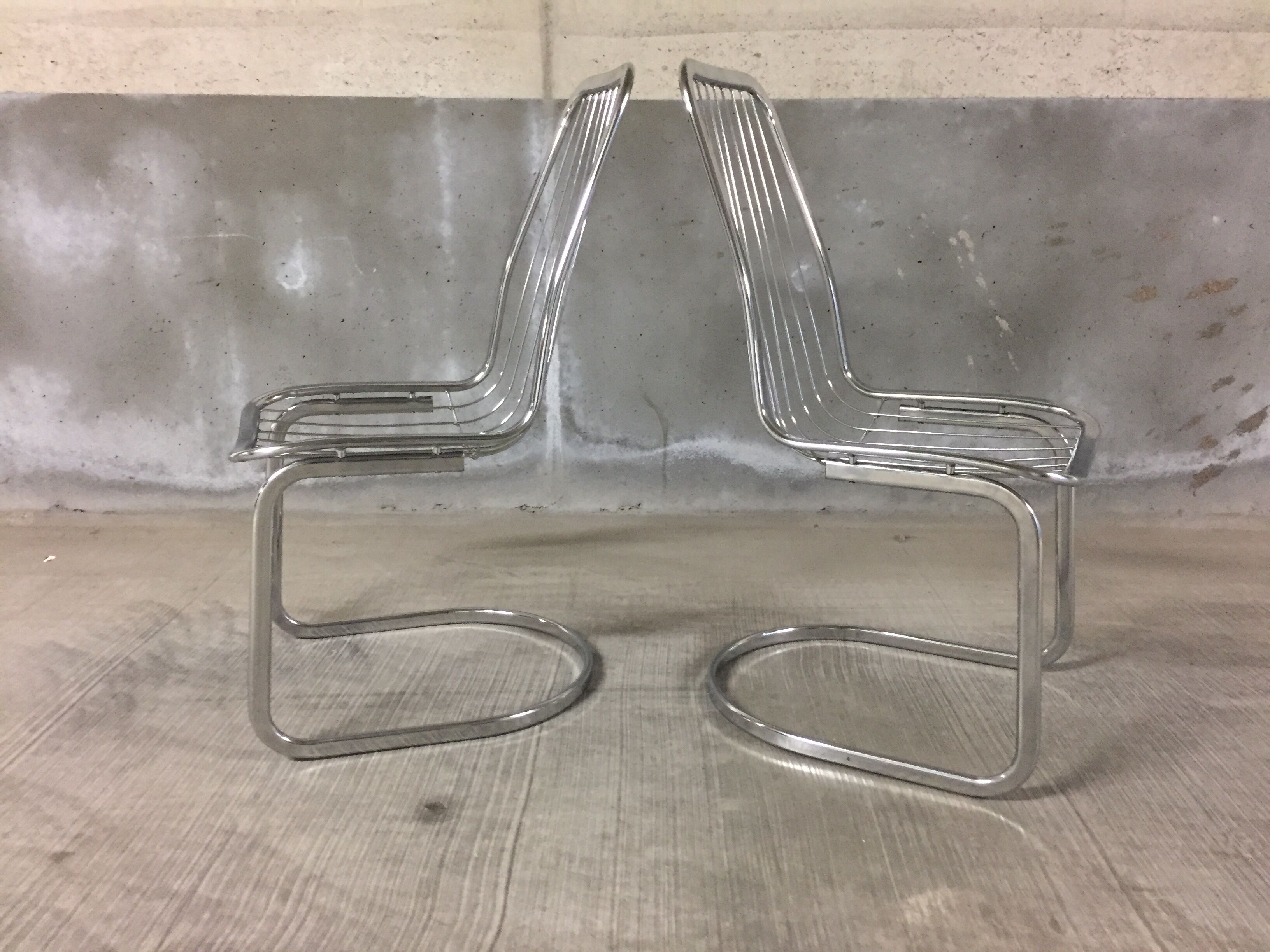 Paire de chaises vintage de Gastone Rinaldi 1970