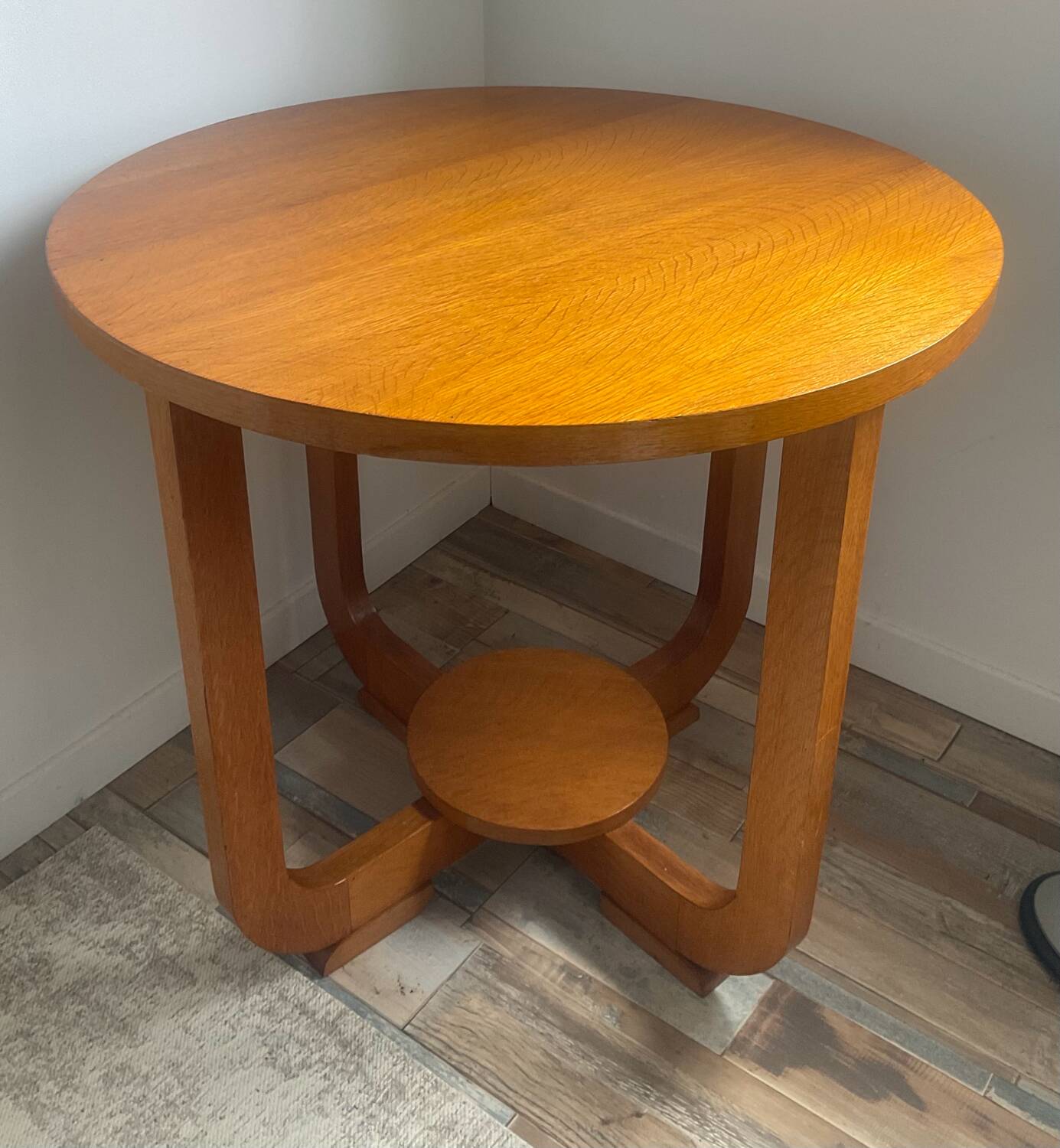 Art Deco oak coffee table from the 40s and 50s
