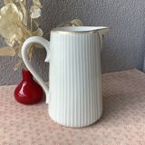 Pichet art déco en porcelaine à facettes