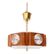 Swedish wooden and crystal suspension Orrefors (38 cm)