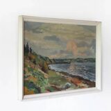 Danish impressionist oil painting, 1960s