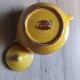 Vintage Mustard Enamelled Ceramic Teapot