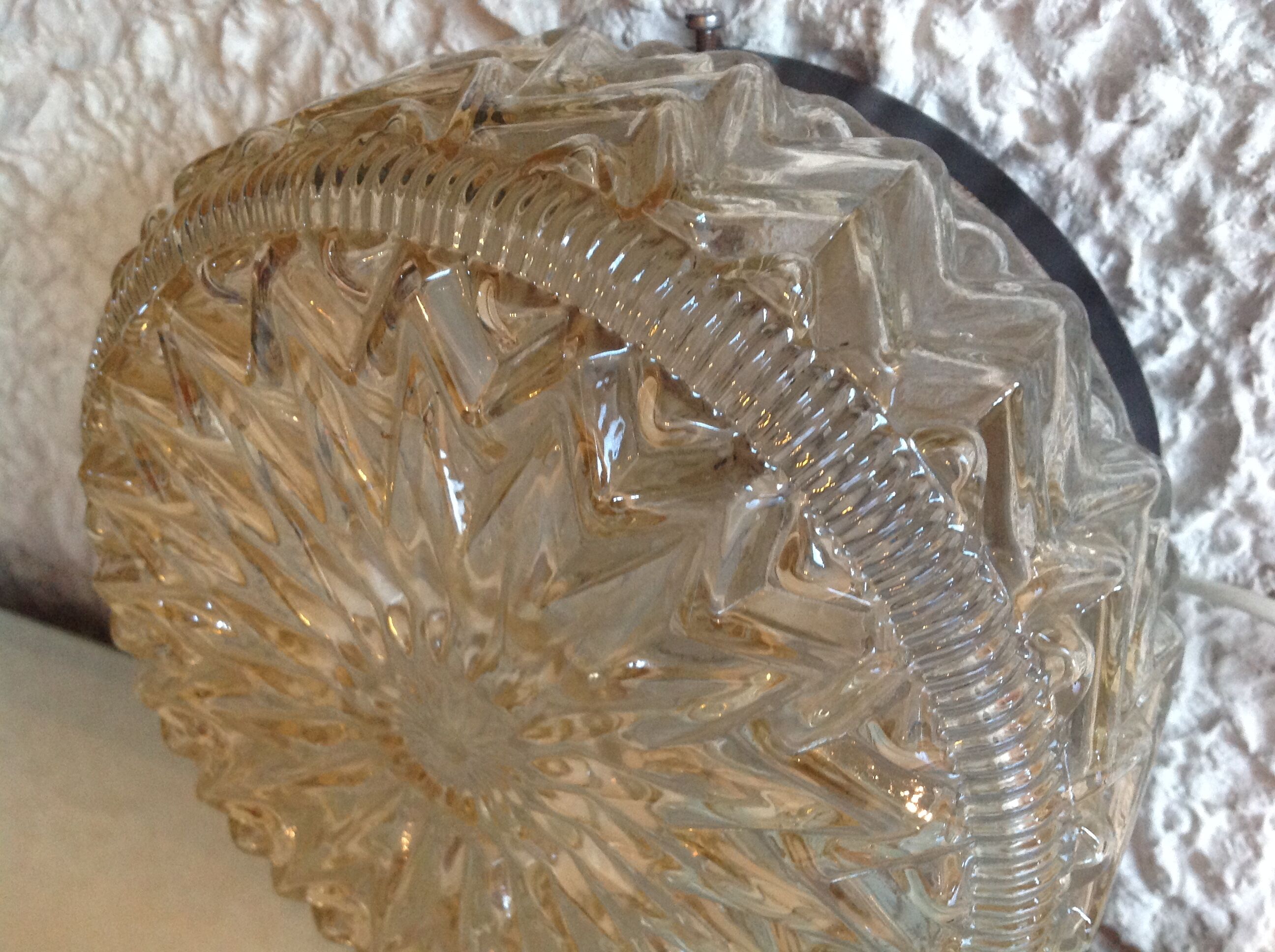 Round ceiling light vintage glass