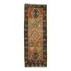 1970s Vintage Turkish Oushak Handmade Wool Cotton Orange Runner Rug 128x347