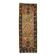 1970s Vintage Turkish Oushak Handmade Wool Cotton Orange Runner Rug 128x347