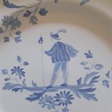 Decorative plate in moustiers earthenware