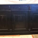 Black patinated chest of drawers