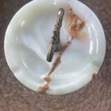 Onyx and brass ashtray