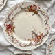 6 polychrome ironstone dinner plates "Wentworth" by Emile Bourgeois