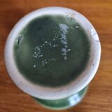 Small vintage vase in green ceramic