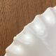 Vintage opaline pendant lamp with serrated edges