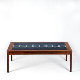Scandinavian coffee table wood and ceramic