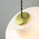 Mid-century Modern Italian Brass and White Glass Pendant Lamp, 1960s