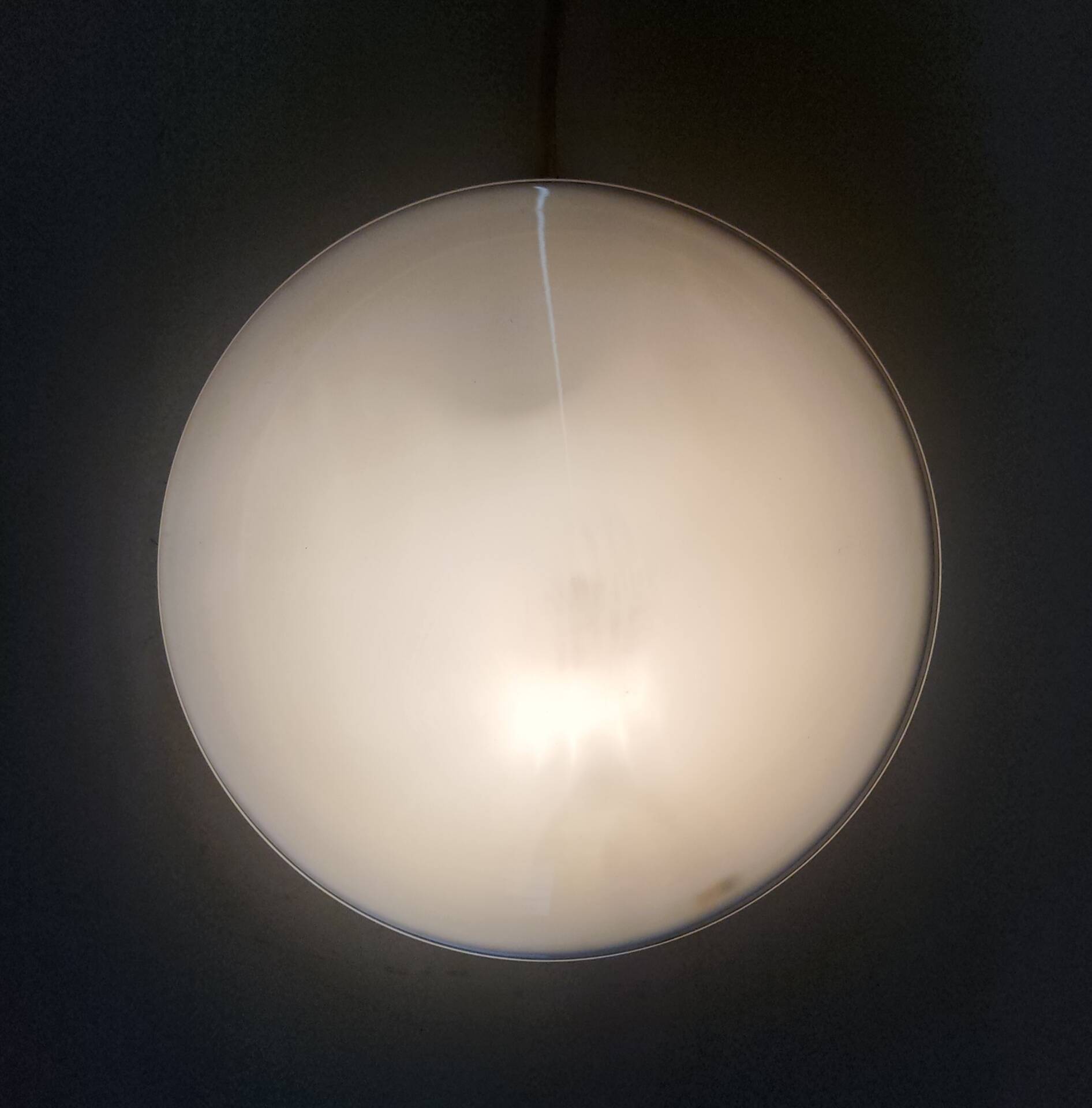 Ceiling light or conical opaline globe wall light - 80s/90s