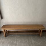 Raw oak bench