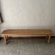 Raw oak bench