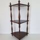 1970s wooden corner shelf