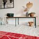 Wooden and metal school bench