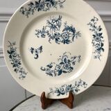 large round flat Terre de Fer Longwy model "YCHO" late nineteenth