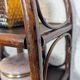 Brown rattan wall shelf, 3 levels
