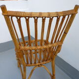 4 rattan chairs 50-60's
