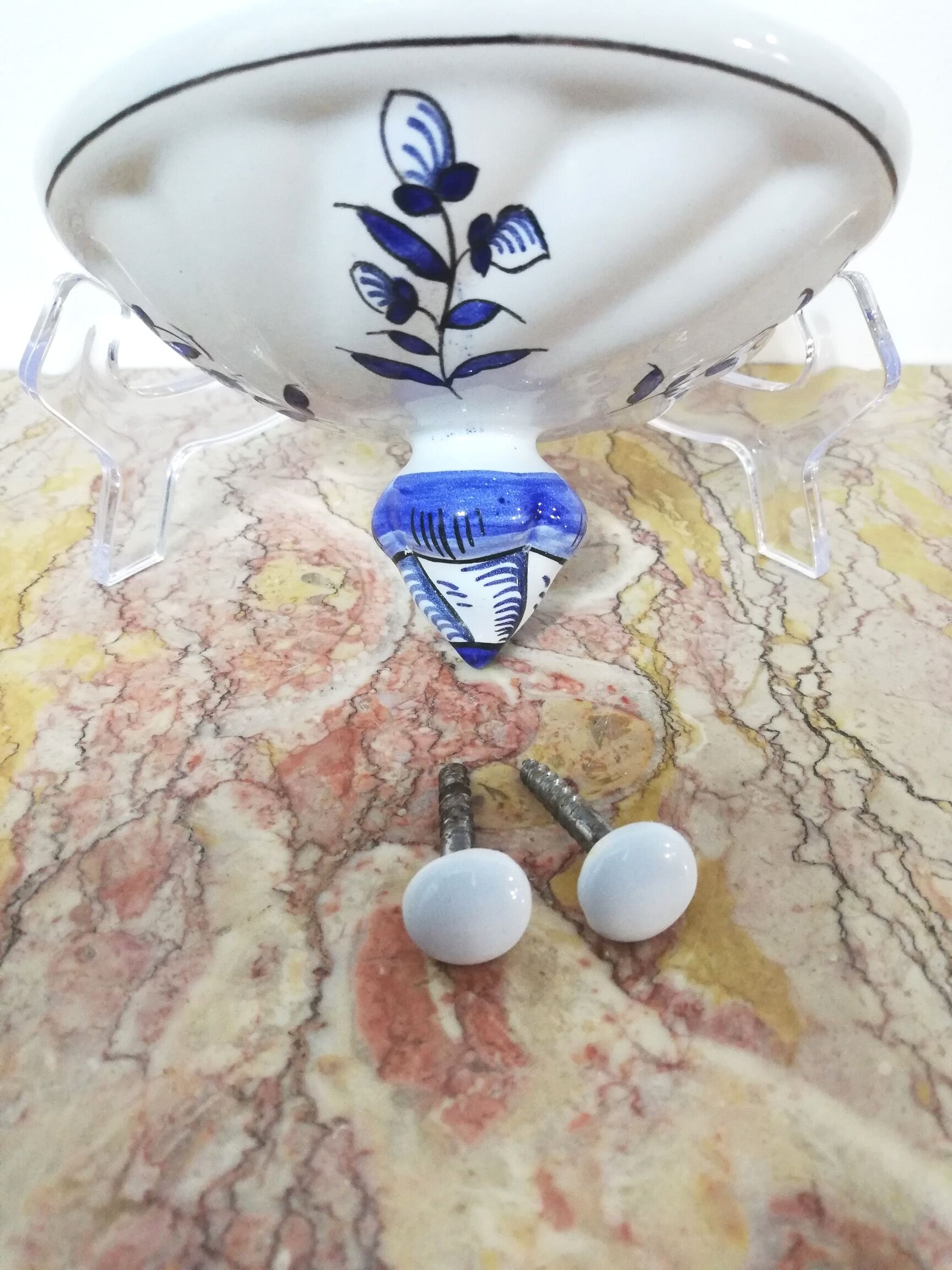 Soap holder in old Rouen earthenware