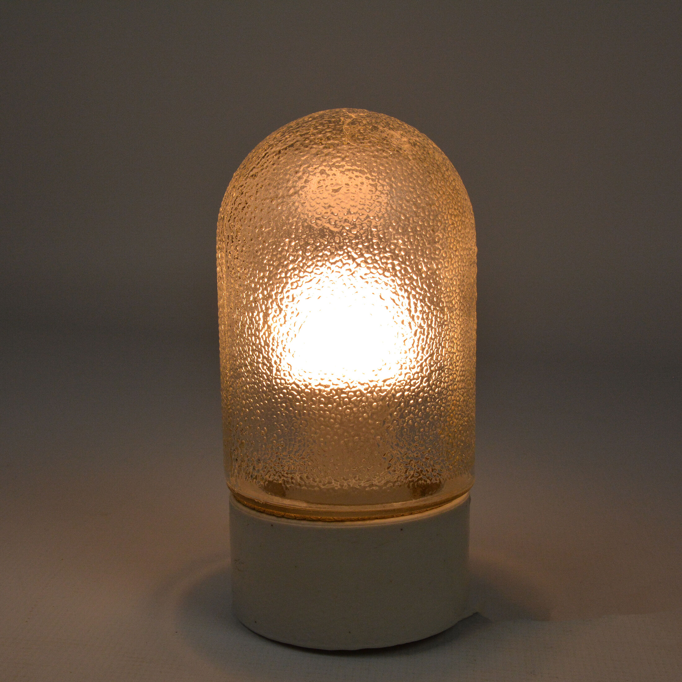 Spherical industrial wall lamp, DZPE, Poland, 1960s