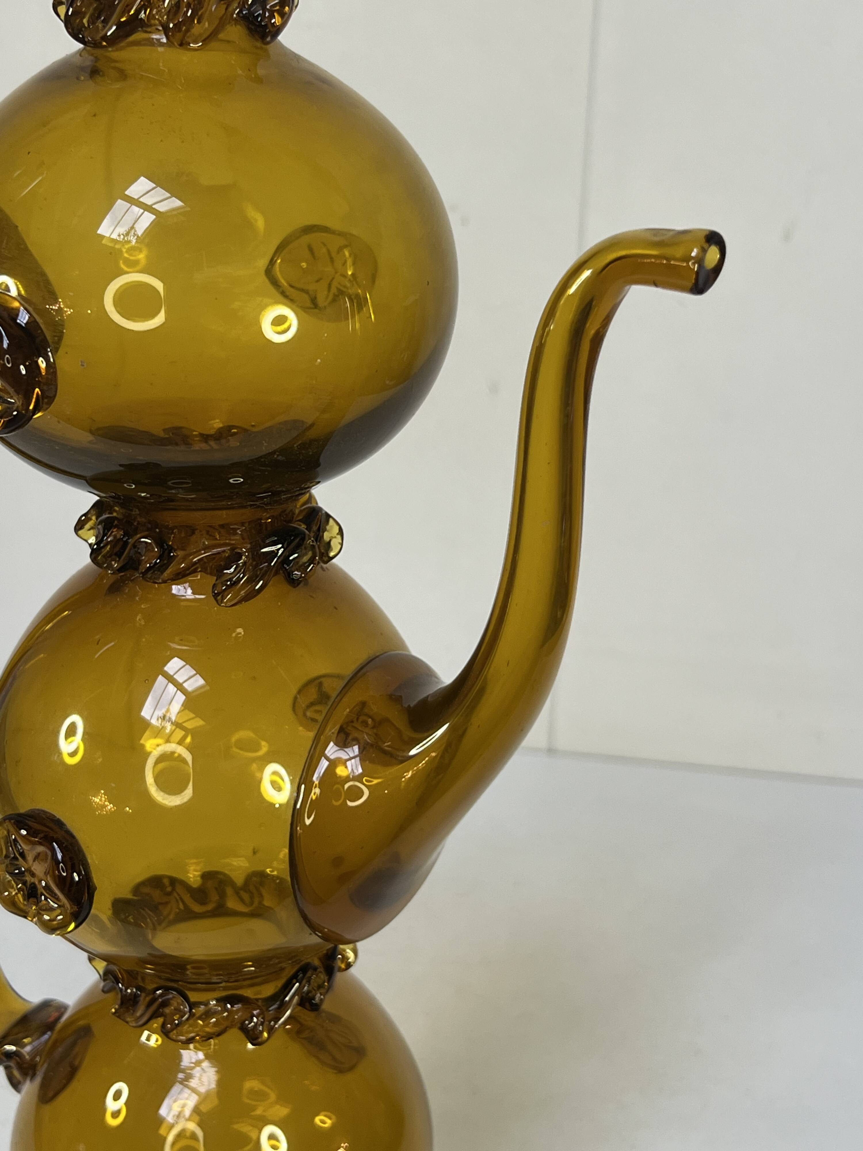 Large 20th century blown glass bottle