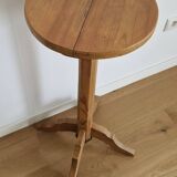 Solid pine wood pedestal table 1940s