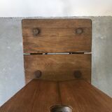 Suite of 6 savoyard solid wood chairs, circa 1950