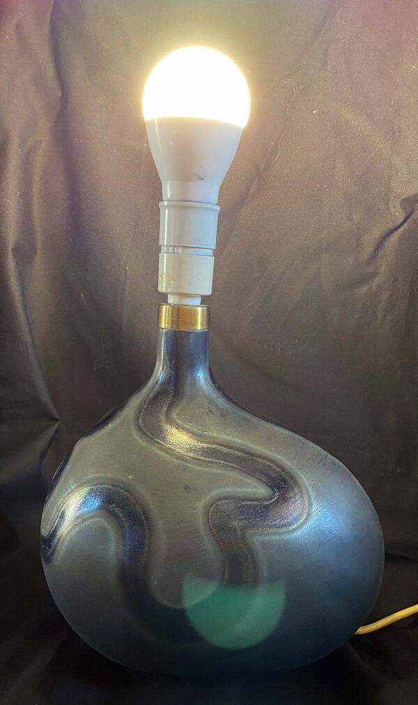 ‌Lampe de bureau asymétrique par Michael Bang (1944-2013) pour Holmegaard, Danemark, 1970s