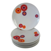 8 assiettes à dessert Seltmann Weiden West Germany 70's