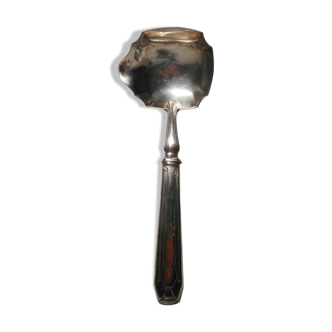 Serving spoon silver metal sauce art deco punch C L