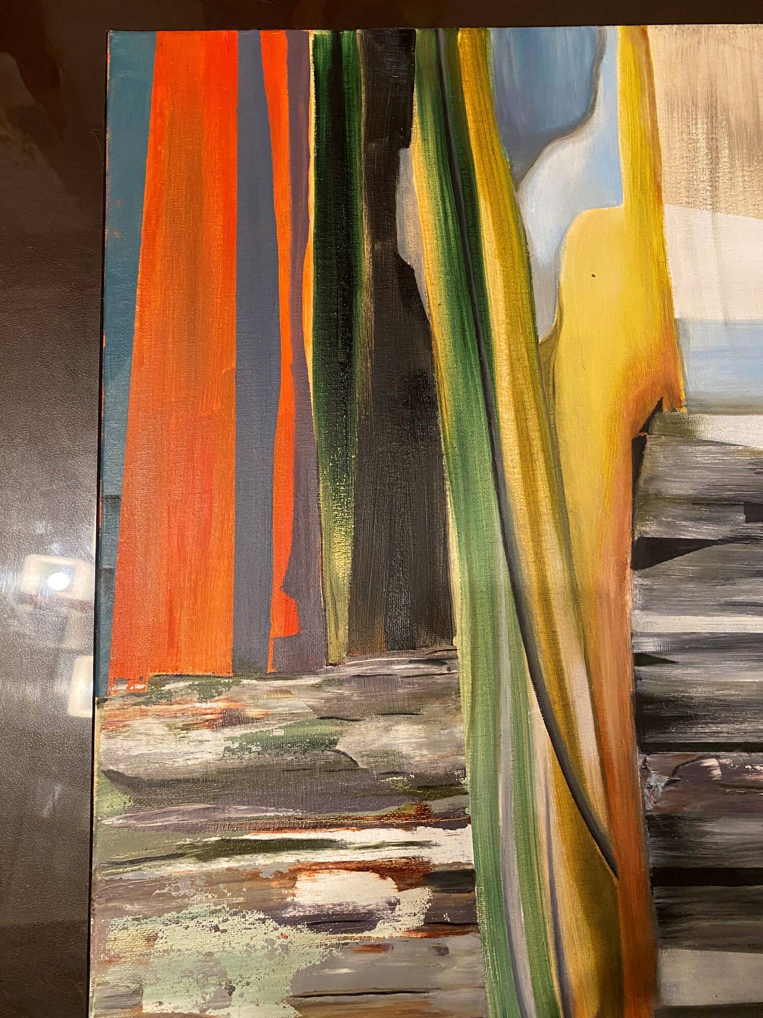 Contemporary abstract oil painting on canvas